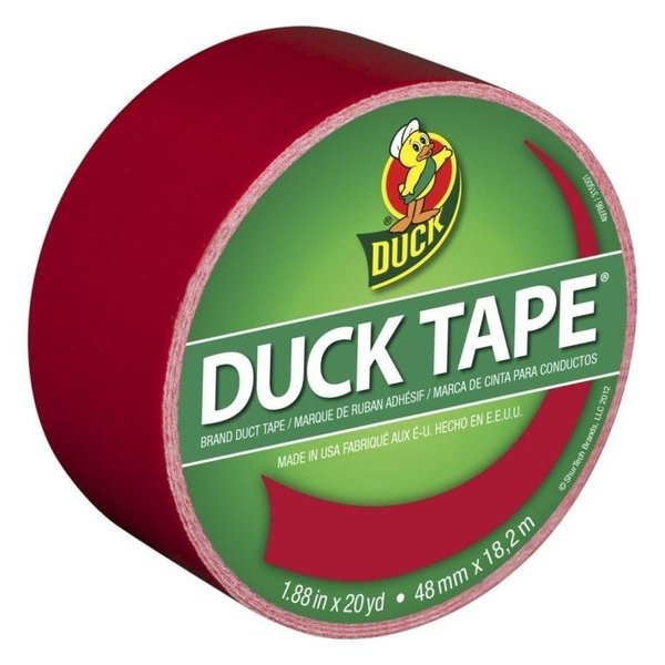 Duck Brand Duct Tape, 20 yd L, 188 in W, Vinyl Backing, Red 1265014